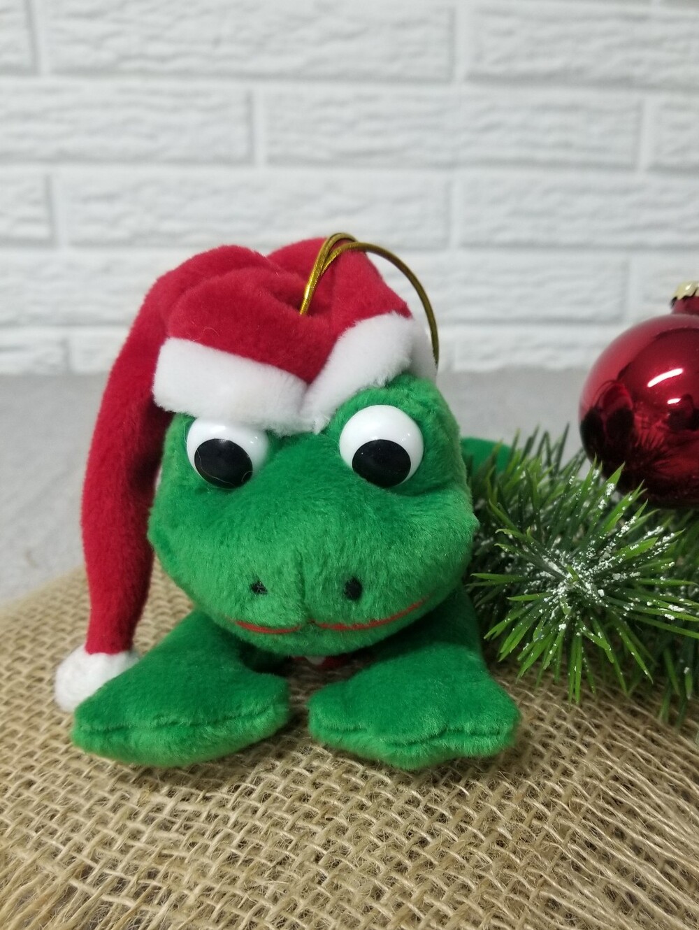Plush Christmas Frog